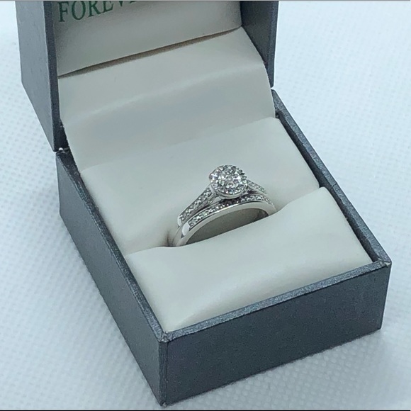 NWT: .2 CTTW DIAMOND / .925 SS BRIDAL SET SIZE 7 - Picture 11 of 15
